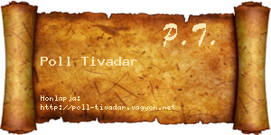 Poll Tivadar névjegykártya